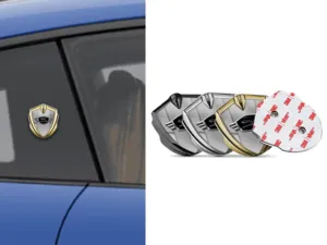 Jaguar Emblem Silicon Badge Luxury Design Alloy Edge